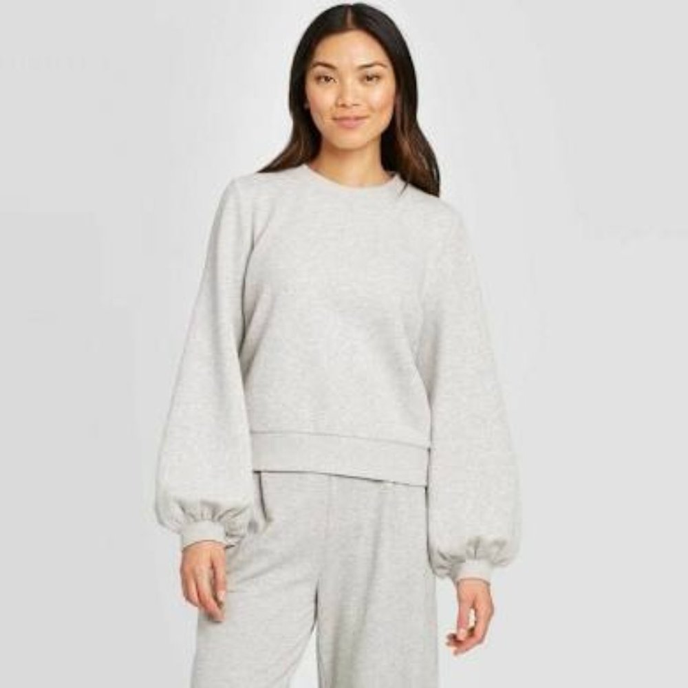 A New Day Womens Crewneck Pullover Gray XSmall